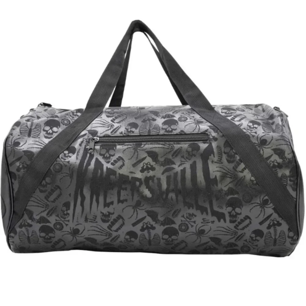 NWT Kreepsville 666 Black Gray Large Duffle Bag Gym Travel Punk Goth Skater